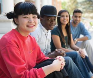 Students on Steps